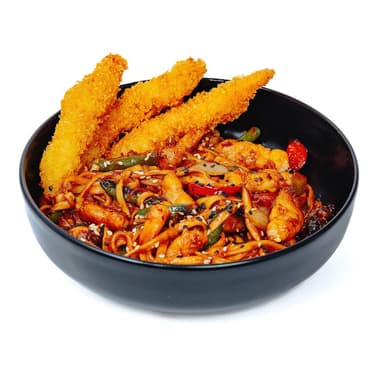 Udon z krewetkami
