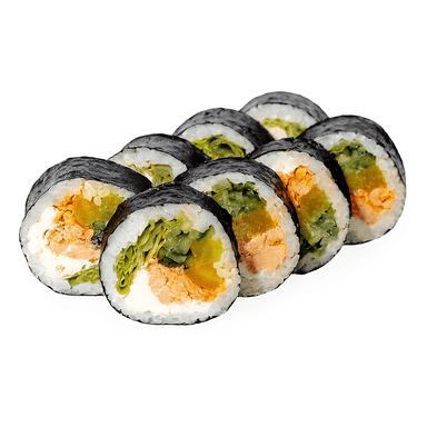 Futomaki z pieczonym łososiem